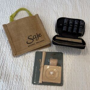 Saje Aromatherapy Kit with Jute Bag and Black Case